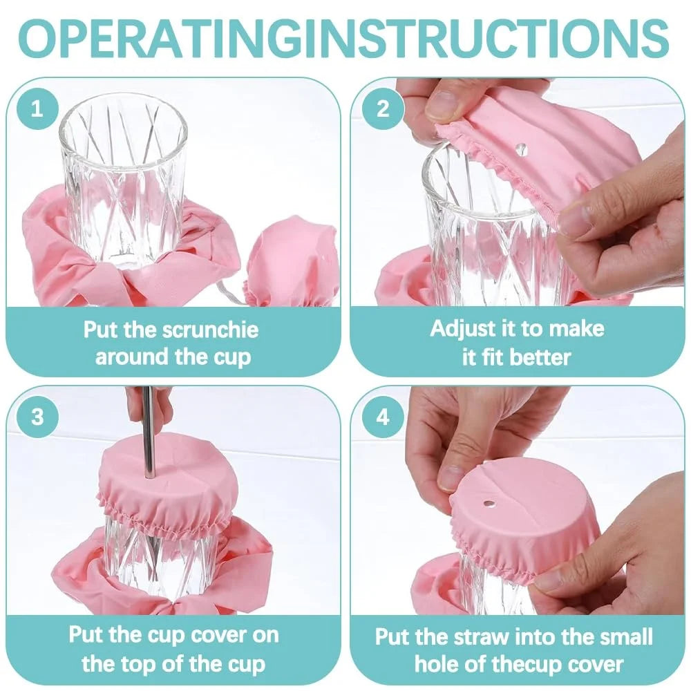 Safe Sip Covers - reusable scrunchie drink cover