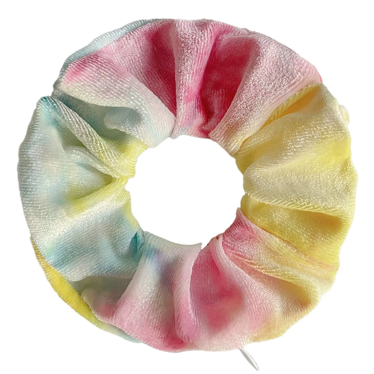 Velvet Scrunchies With Pocket Zipper