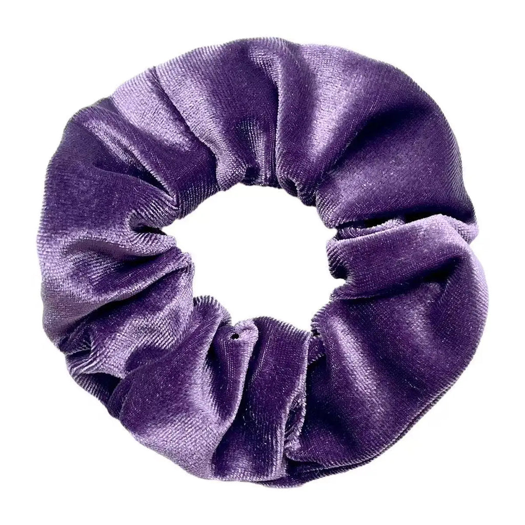 Velvet Scrunchies With Pocket Zipper