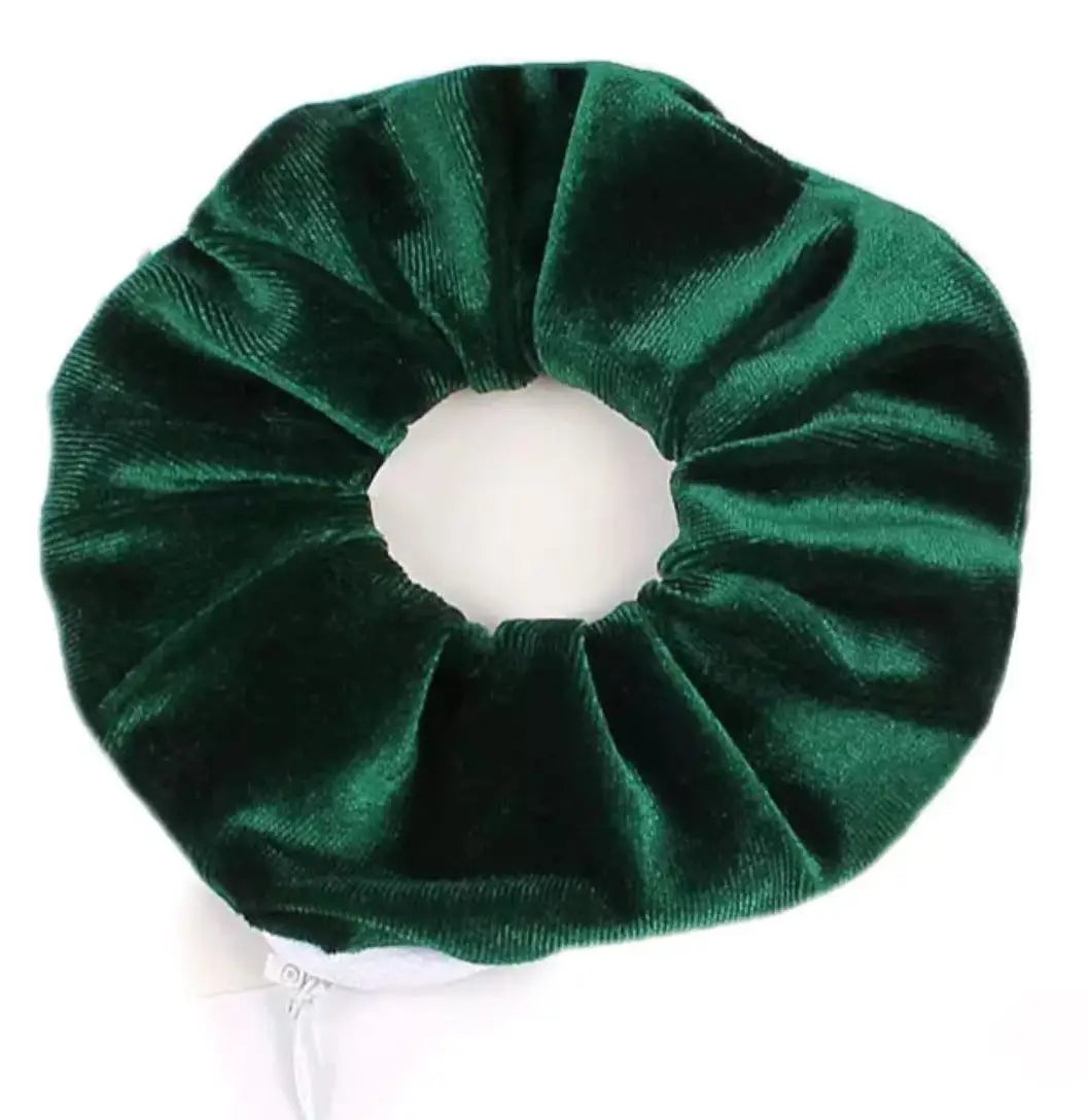Velvet Scrunchies With Pocket Zipper