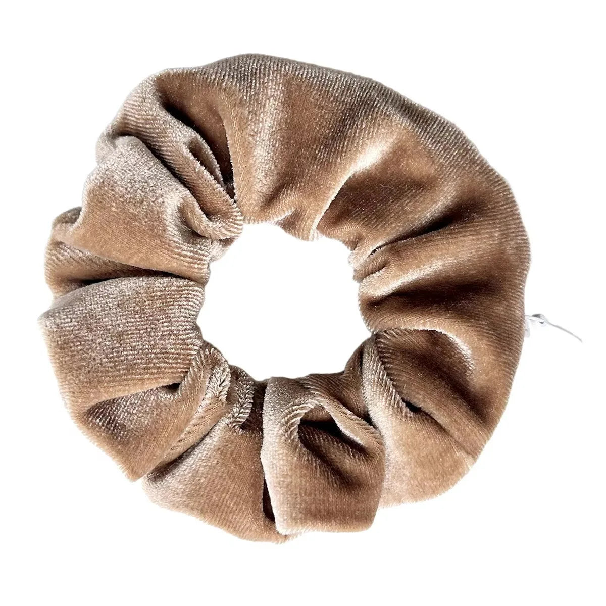Velvet Scrunchies With Pocket Zipper