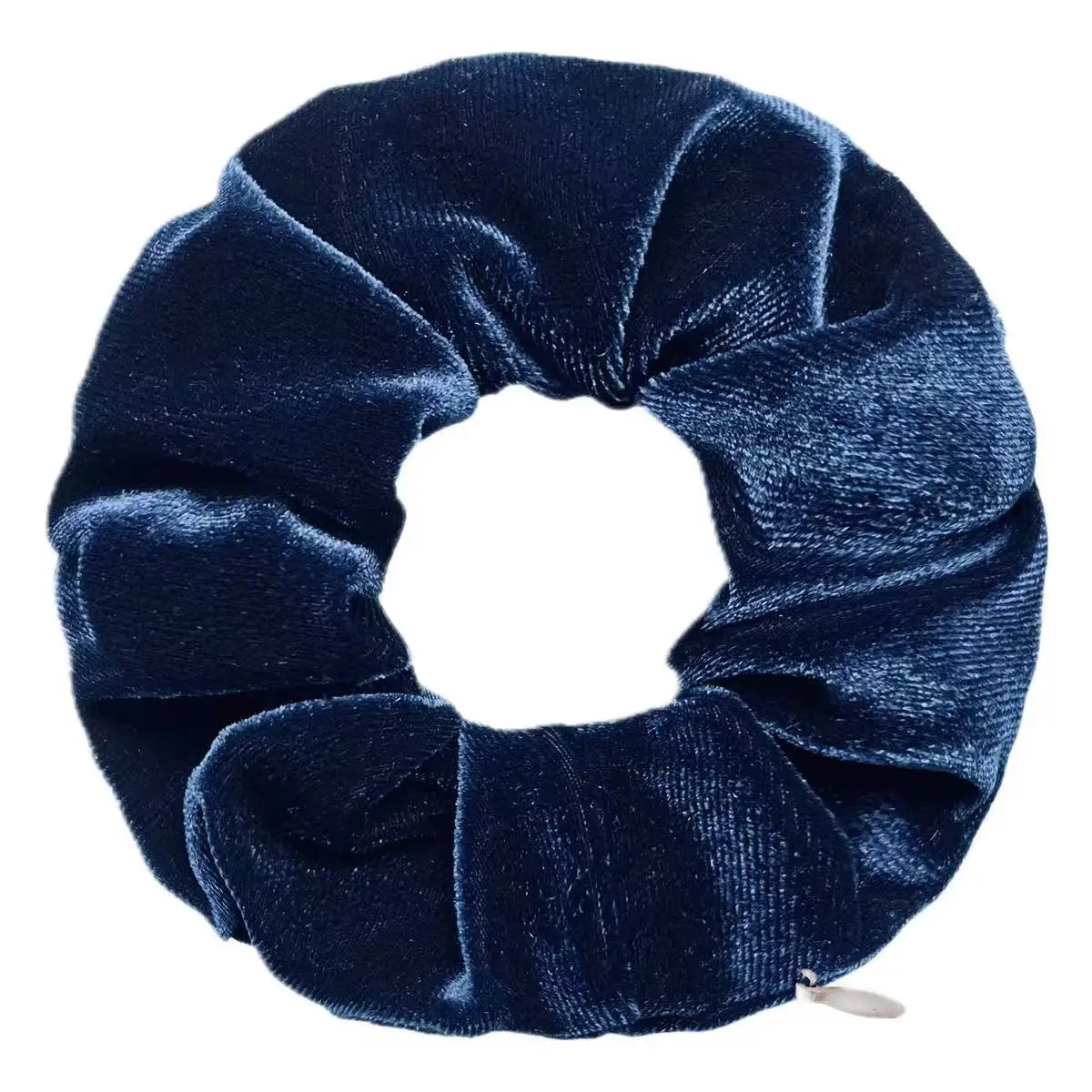 Velvet Scrunchies With Pocket Zipper