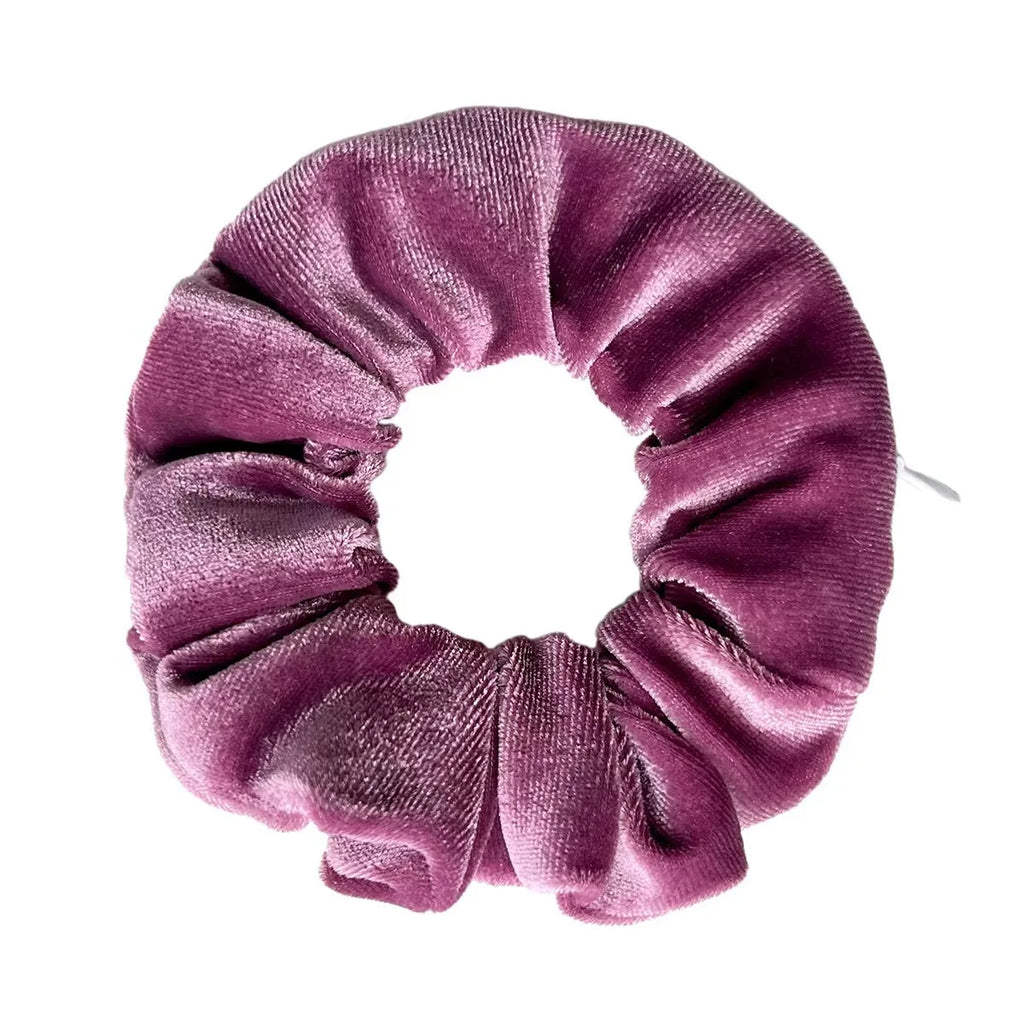 Velvet Scrunchies With Pocket Zipper